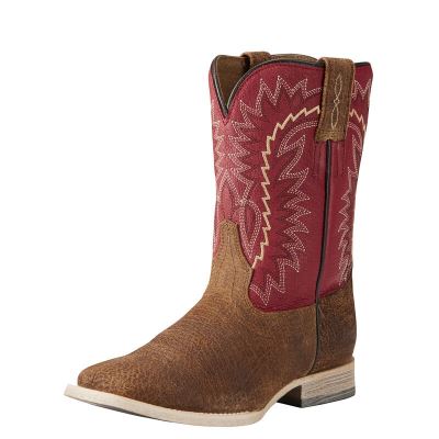 Ariat Relentless Elite - Western Laarzen Bruin / Rood Kinderen - 16016-137